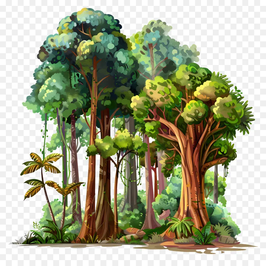 лесные деревья，джунгли PNG