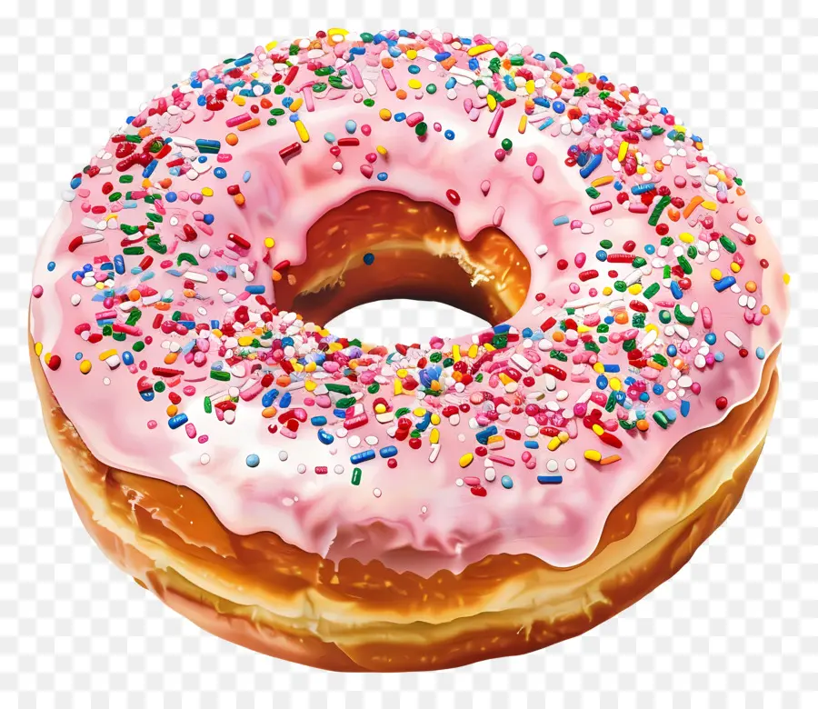 Donut，розовый пончик PNG