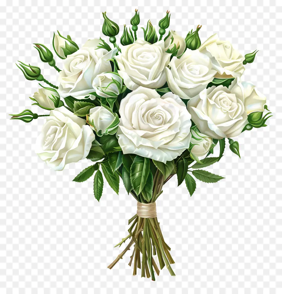 букет белых роз，Белые Розы PNG