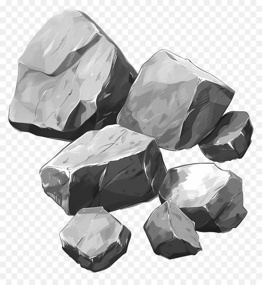 Серые камни，камни PNG