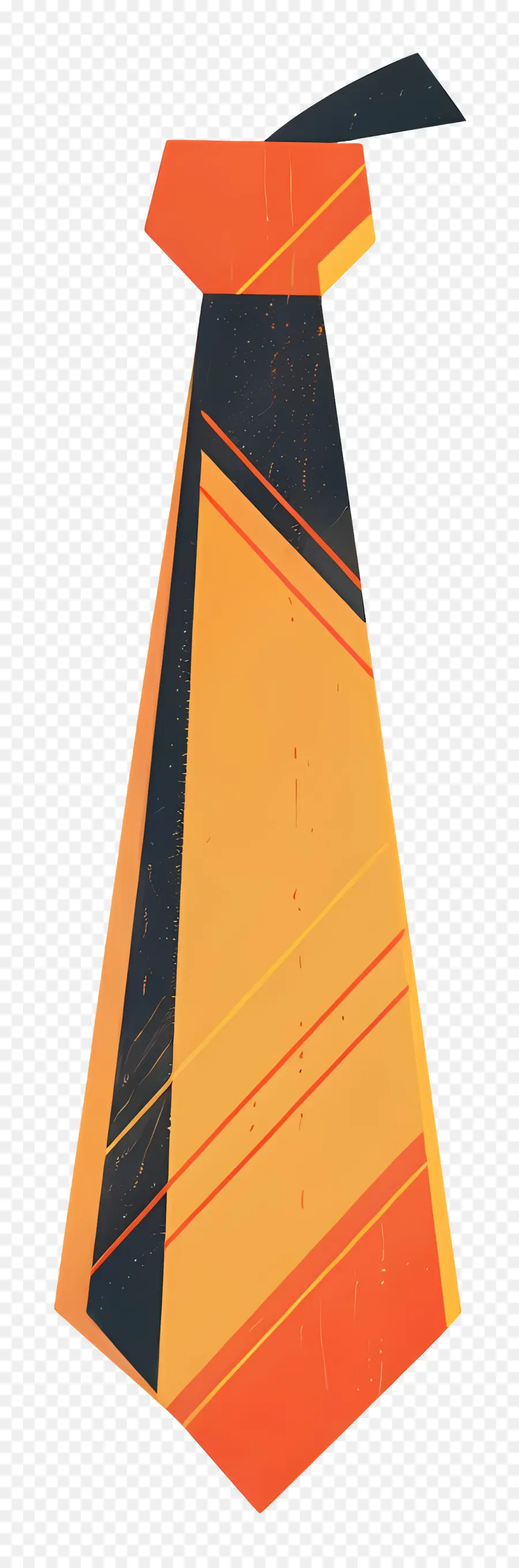 Tie，оранжевый и черный галстук PNG