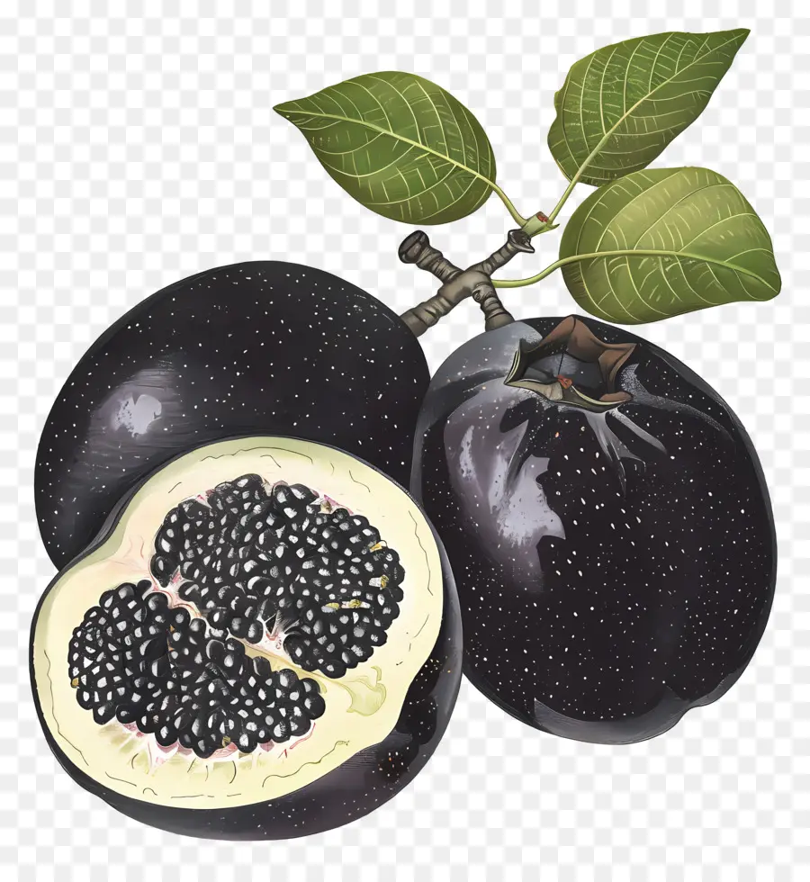 Гуава，черный фрукт PNG