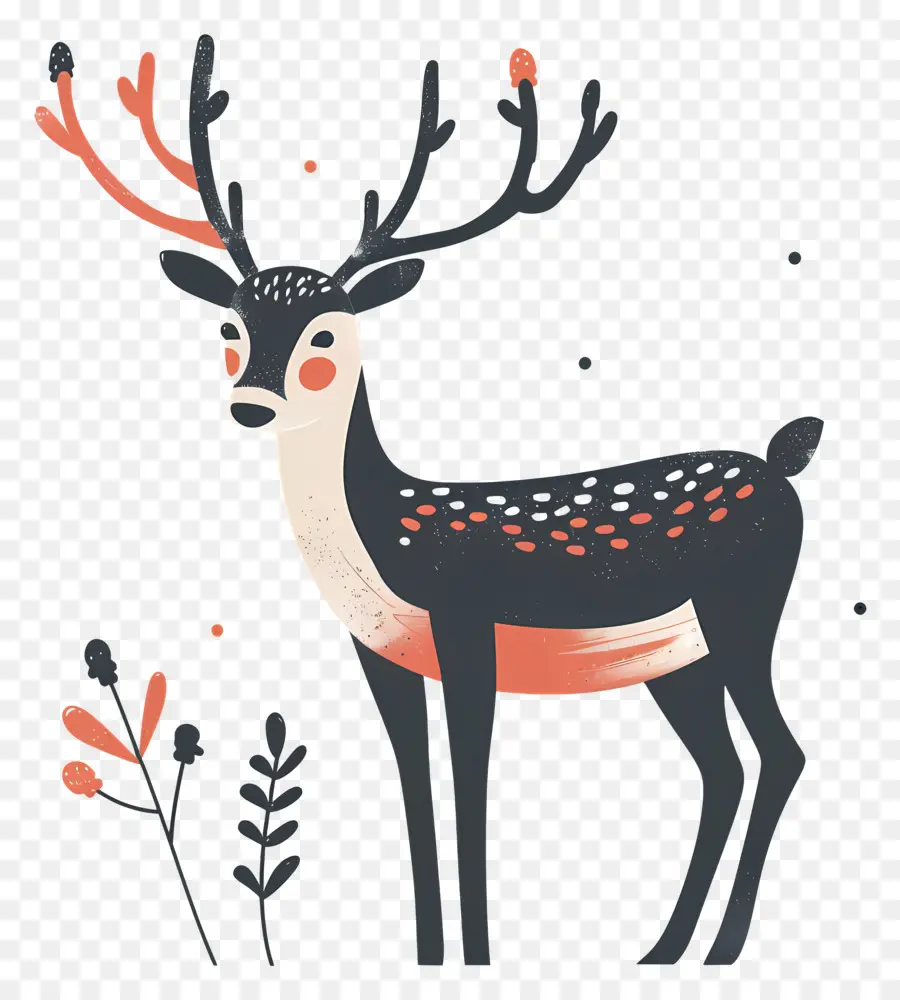 Reindeer，Cartoon Deer PNG