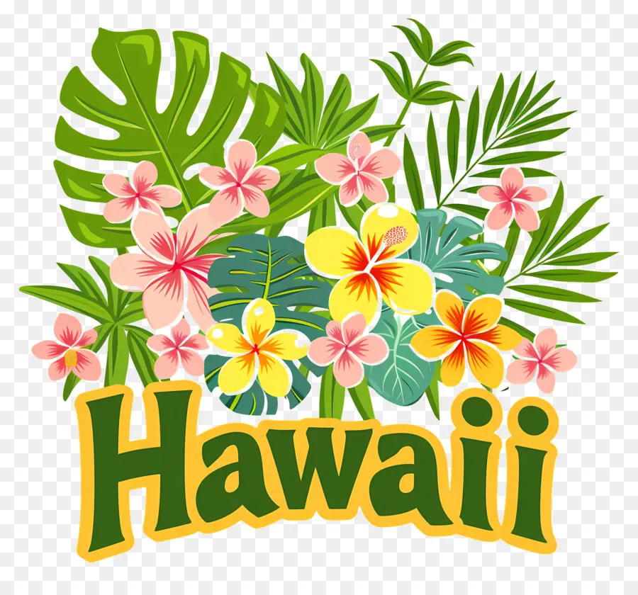Гавайи，тропические цветы PNG