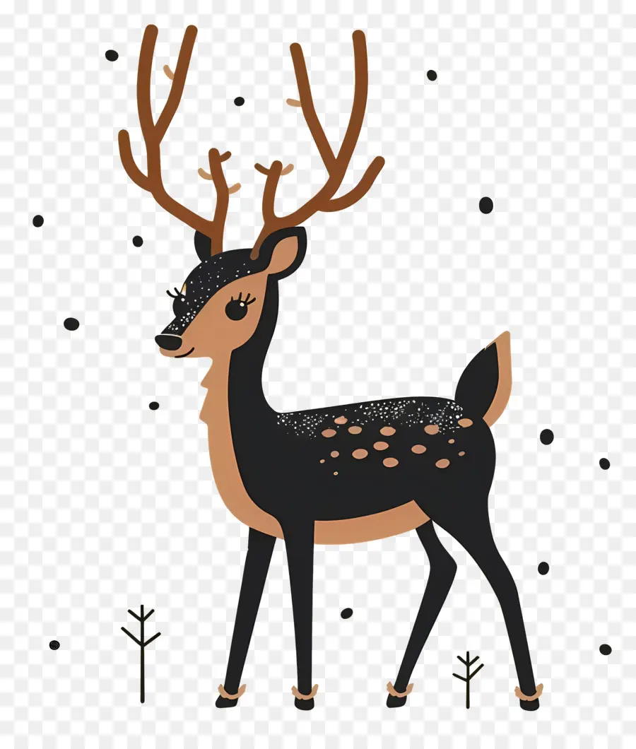 Reindeer，олень PNG