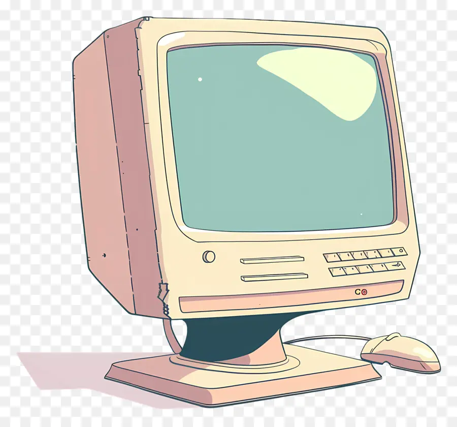 компьютер，винтажный компьютер PNG