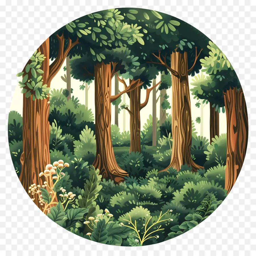 густой лес，зеленый лес PNG