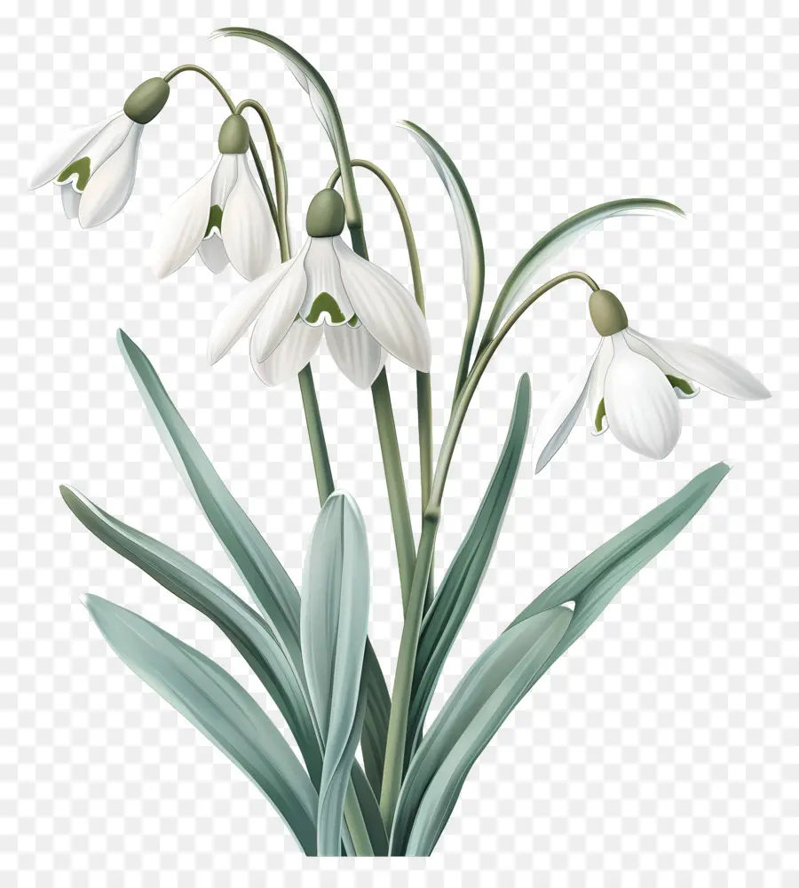 Снежный цветок，Белые лепестки PNG