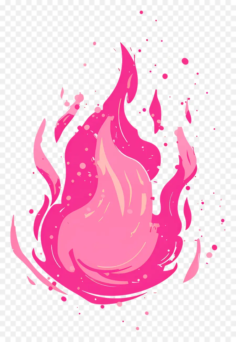 Розовый огненный шар，розовый огонь PNG