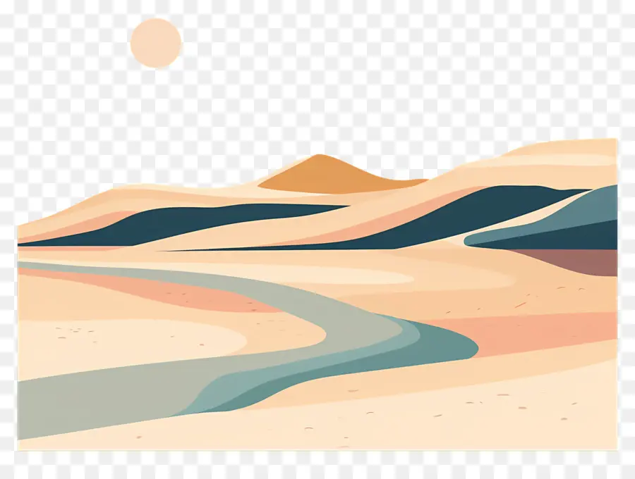 песчаные дюны，пустынный ландшафт PNG