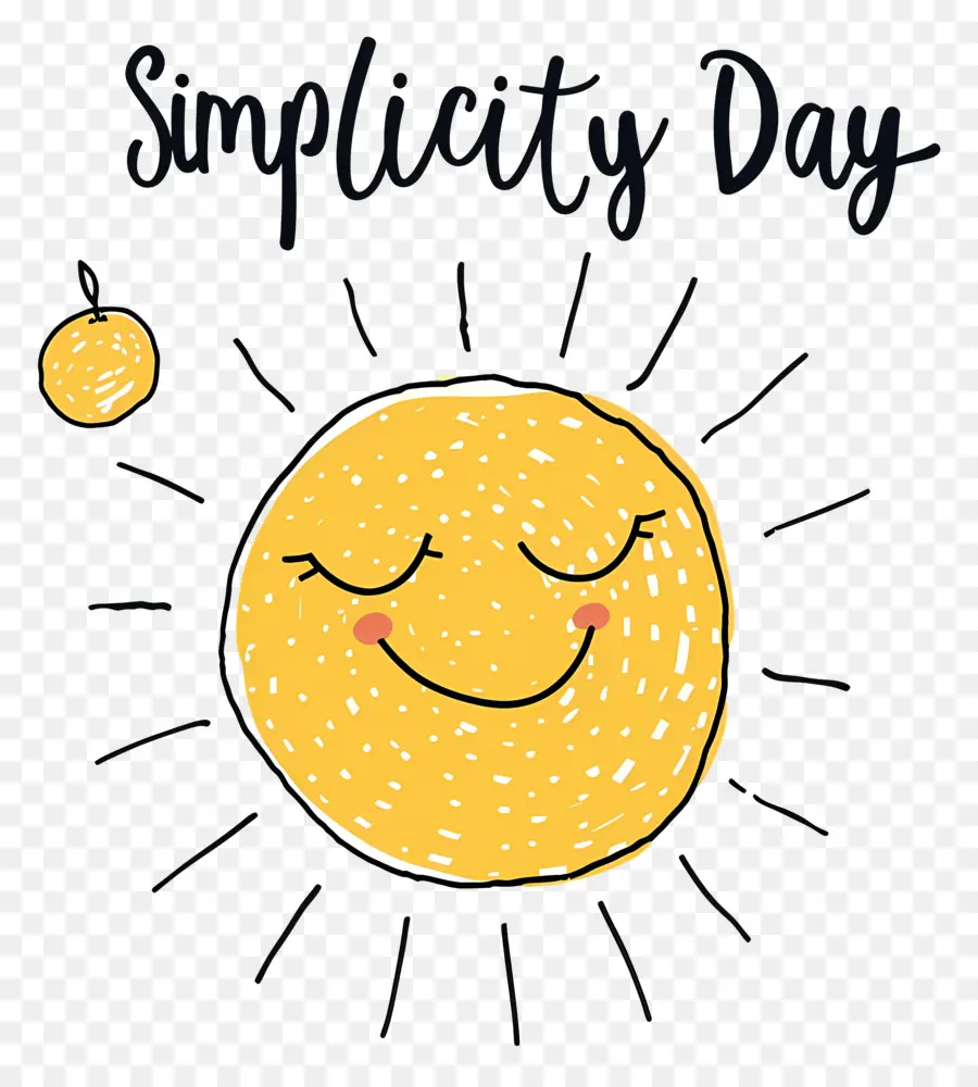 День простоты，Желтое солнце PNG