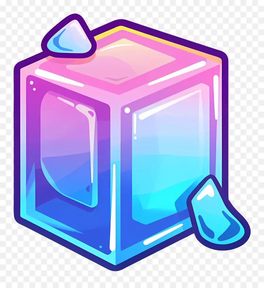 Кубик льда，кристалл куб PNG