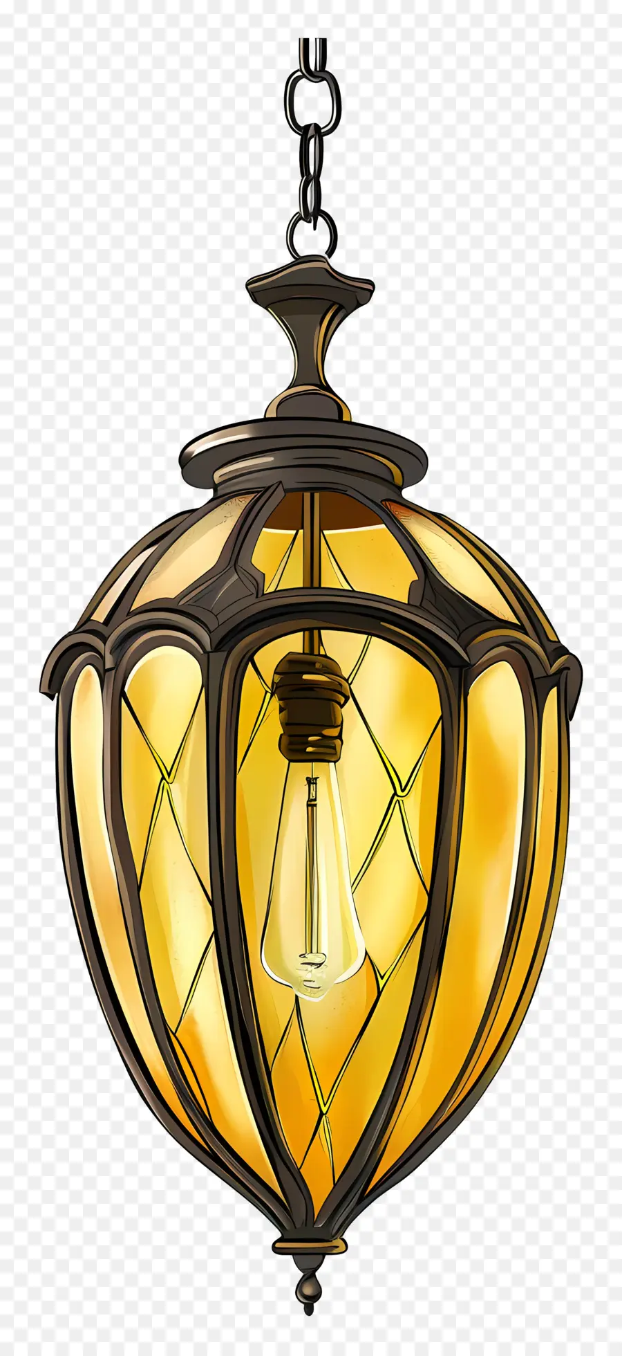 подвесной светильник，Витража люстра PNG