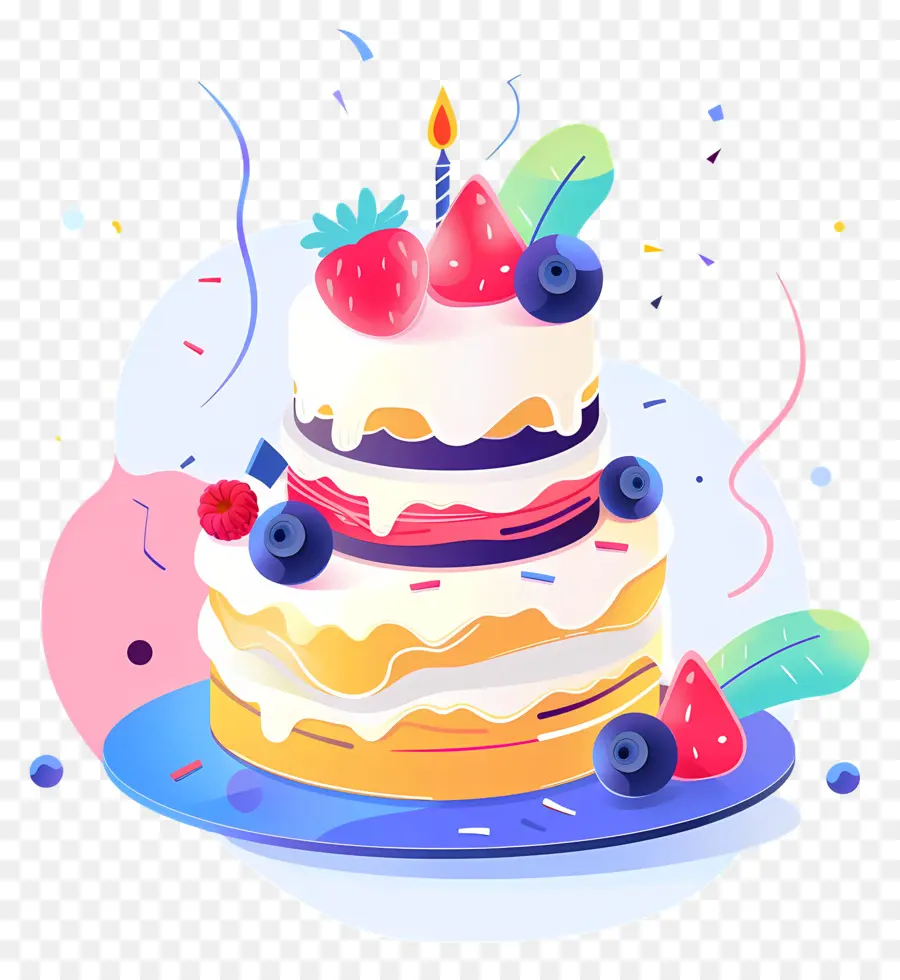 День рождения Торт，Fruits PNG