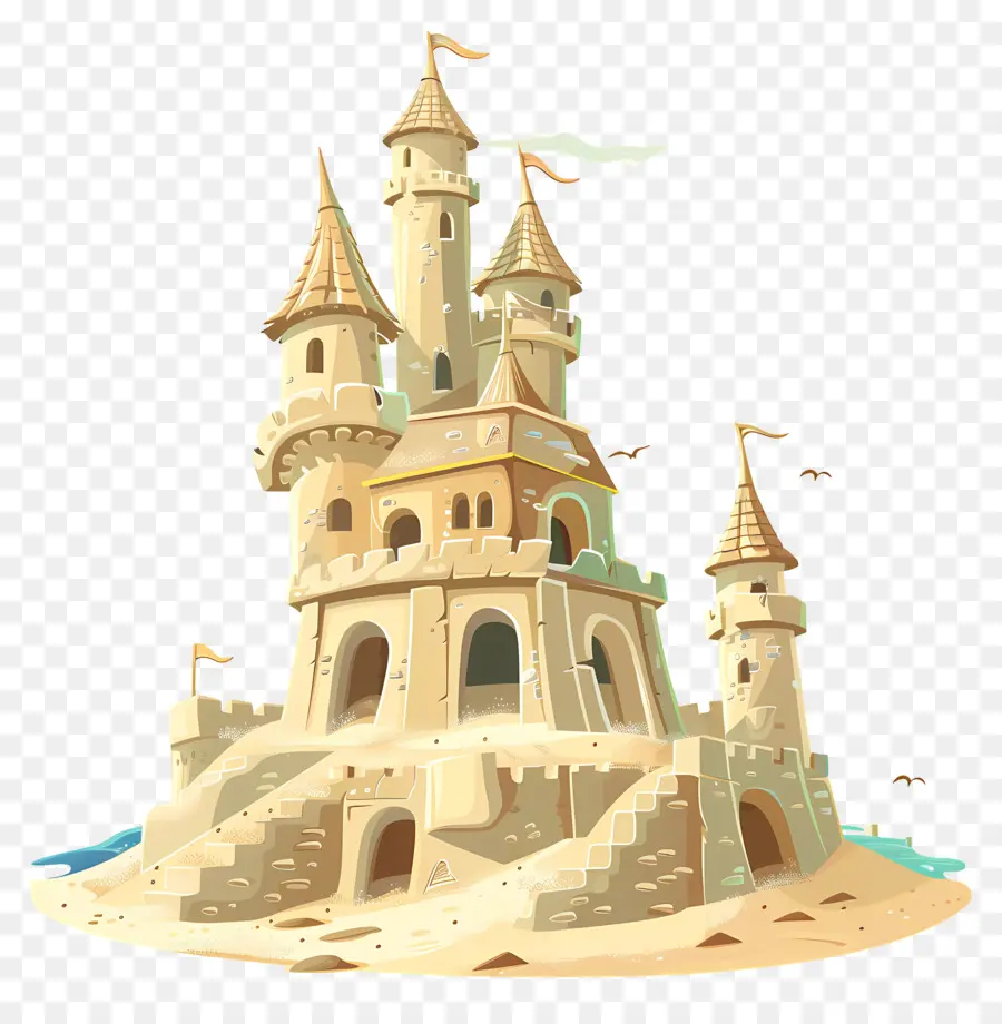 замок из песка，каменный замок PNG