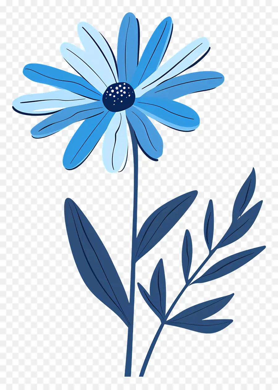 синий Дейзи，Голубой цветок PNG