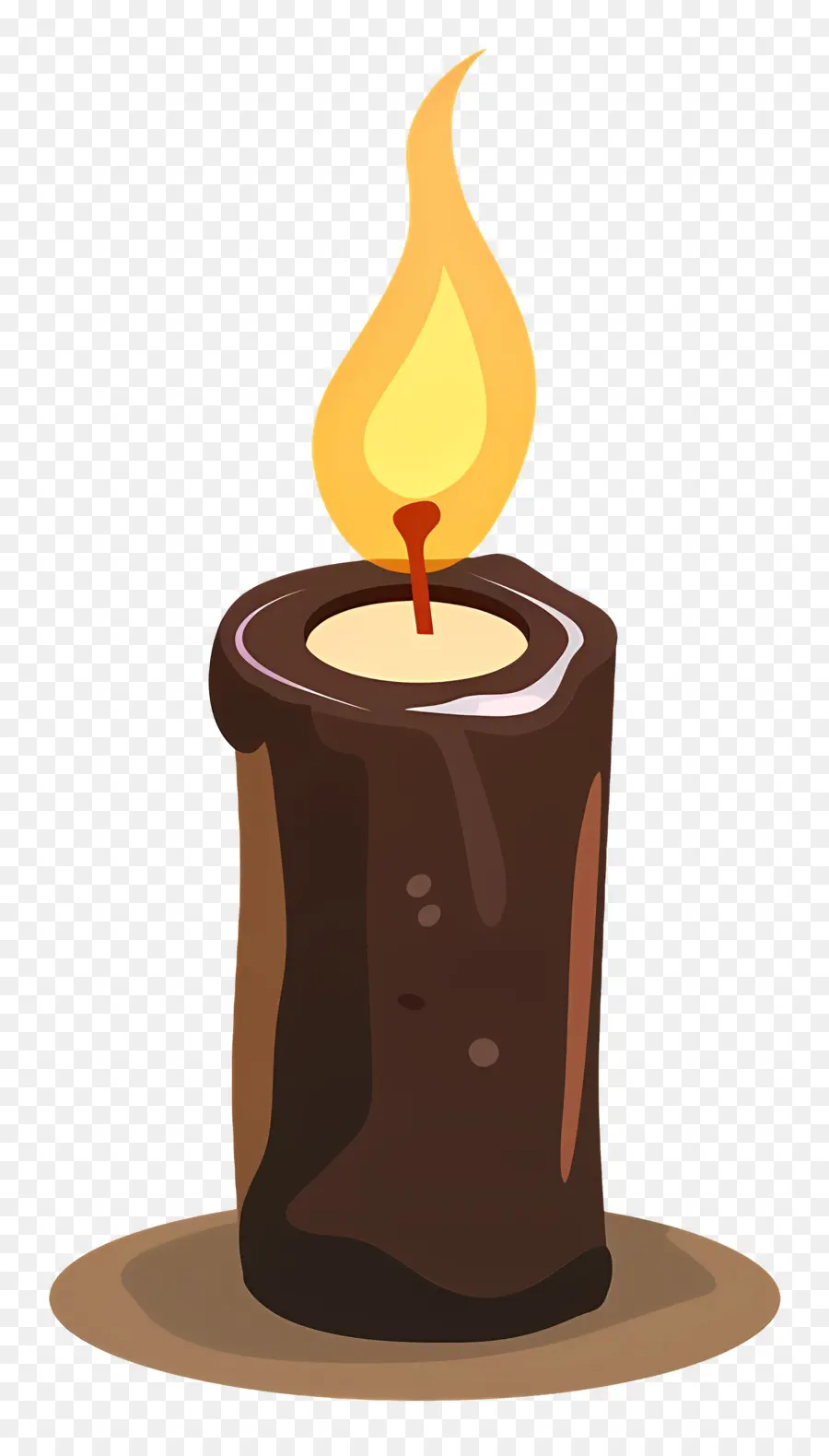 Свеча с огнем，Шоколадная свеча PNG