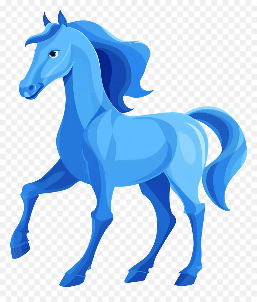 лошадь，синяя лошадь PNG