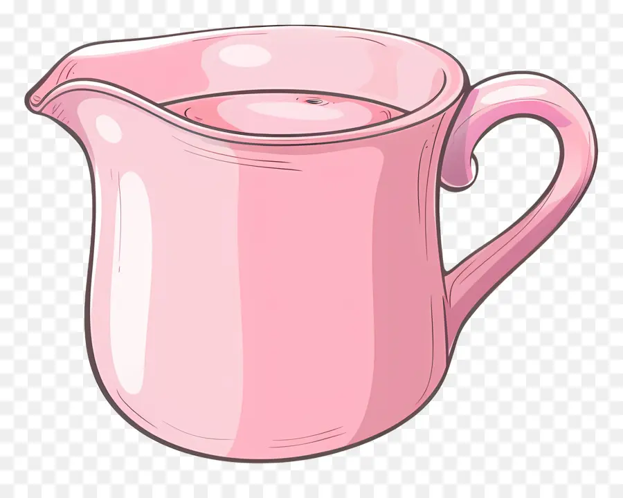 Сливочник，Розовый кувшин с молоком PNG