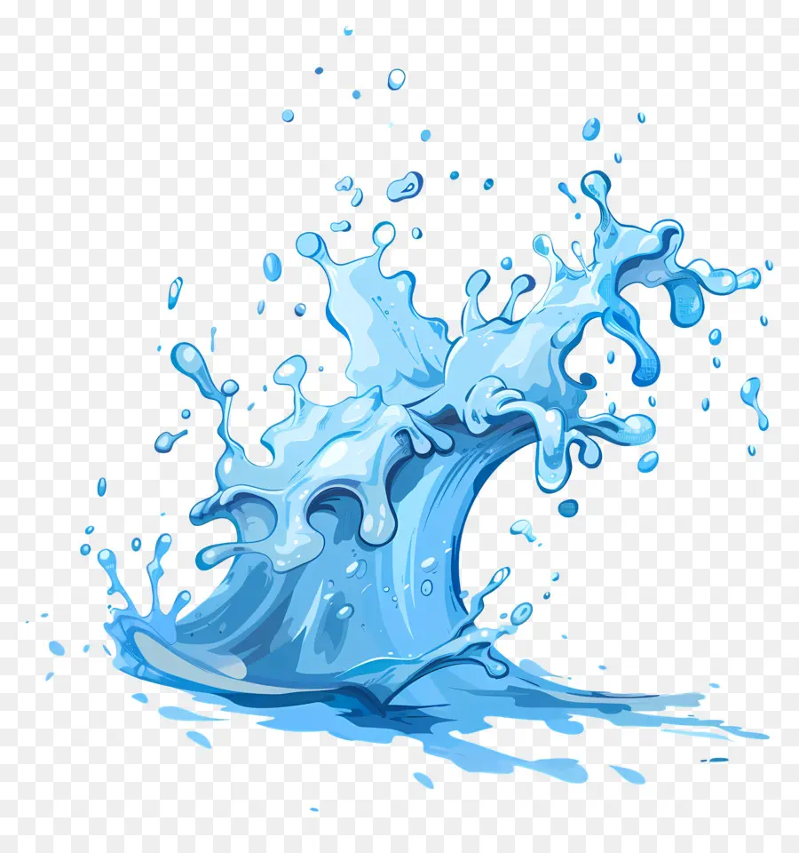плеск воды，голубая вода PNG