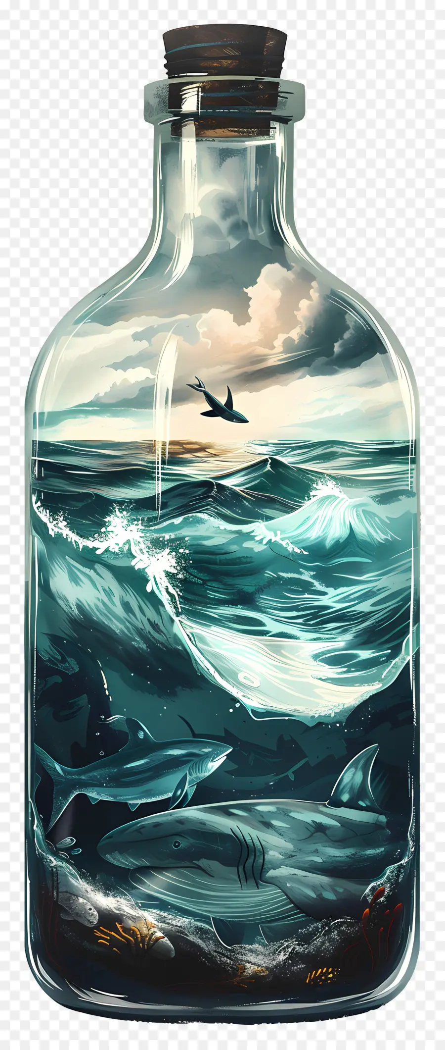 океан в бутылке，Потерянные корабли PNG
