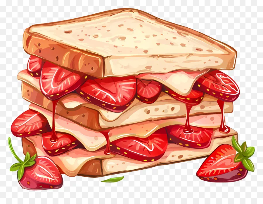 клубничный сэндвич，Клубничный Торт PNG