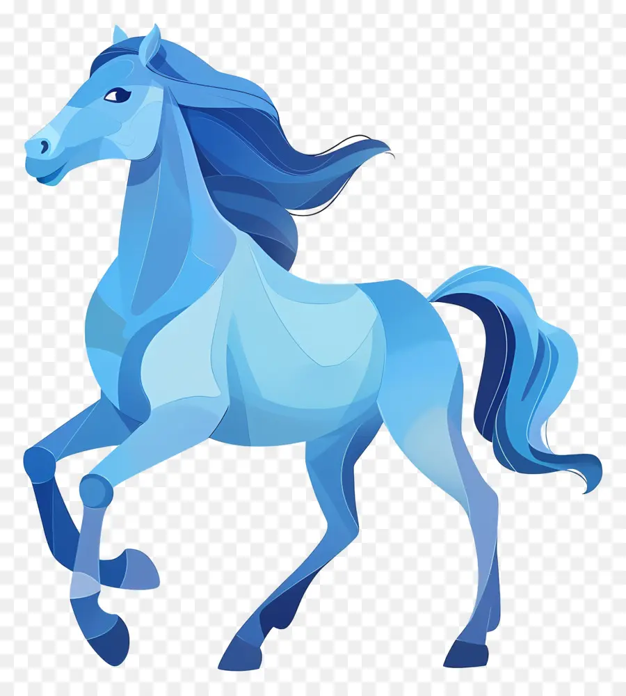 лошадь，синяя лошадь PNG