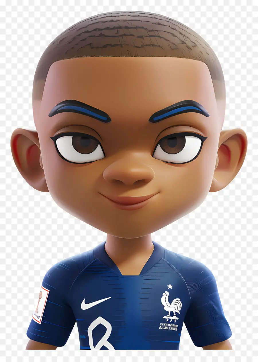 килиан Mbappé，персонажа из мультфильма  PNG