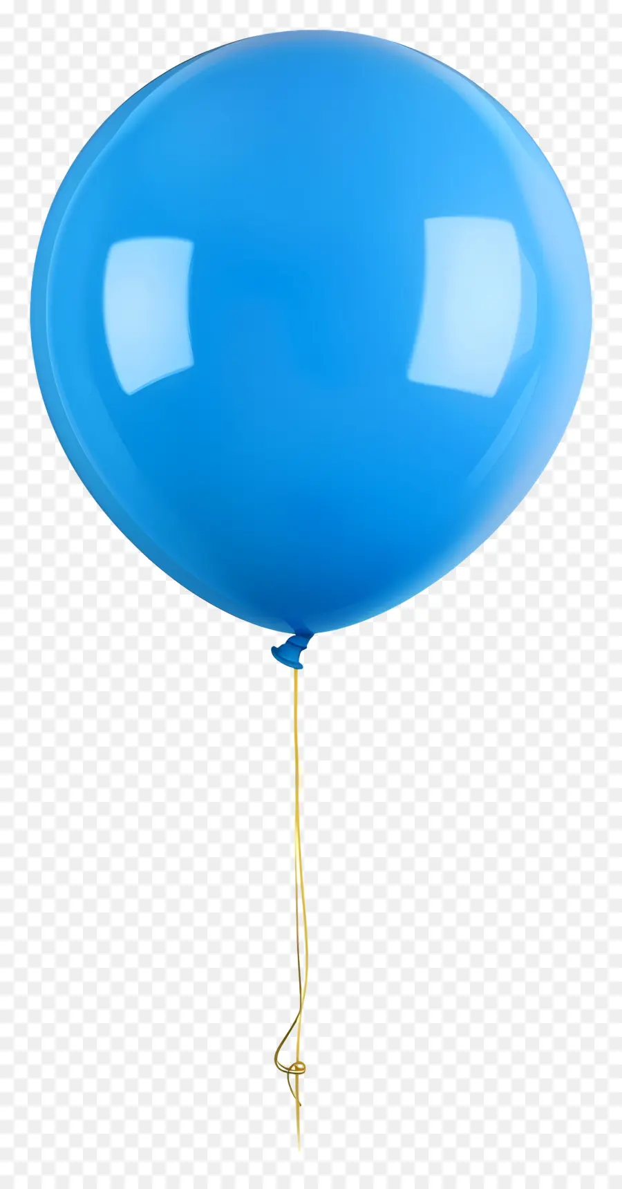 голубой воздушный шар，Золотая струна PNG
