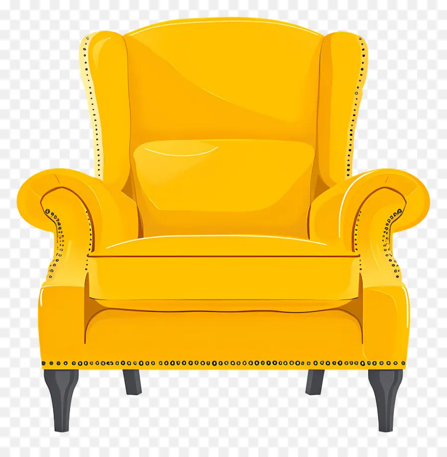 Armchair，желтое кресло PNG