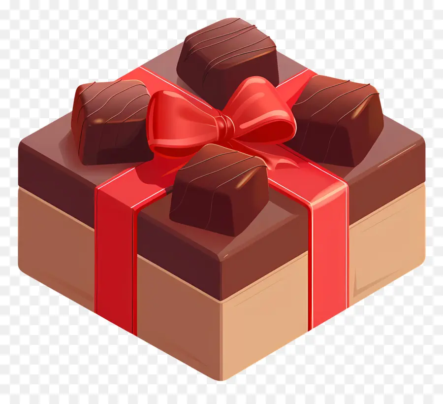 коробка шоколада，коробка подарка шоколада  PNG
