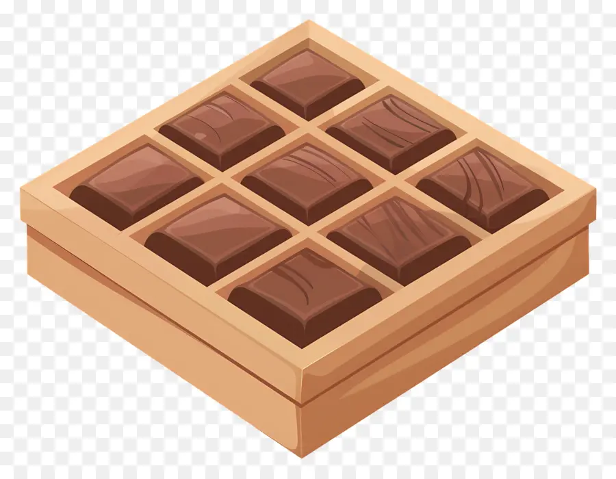 коробка шоколада，Деревянная шоколадная коробка PNG
