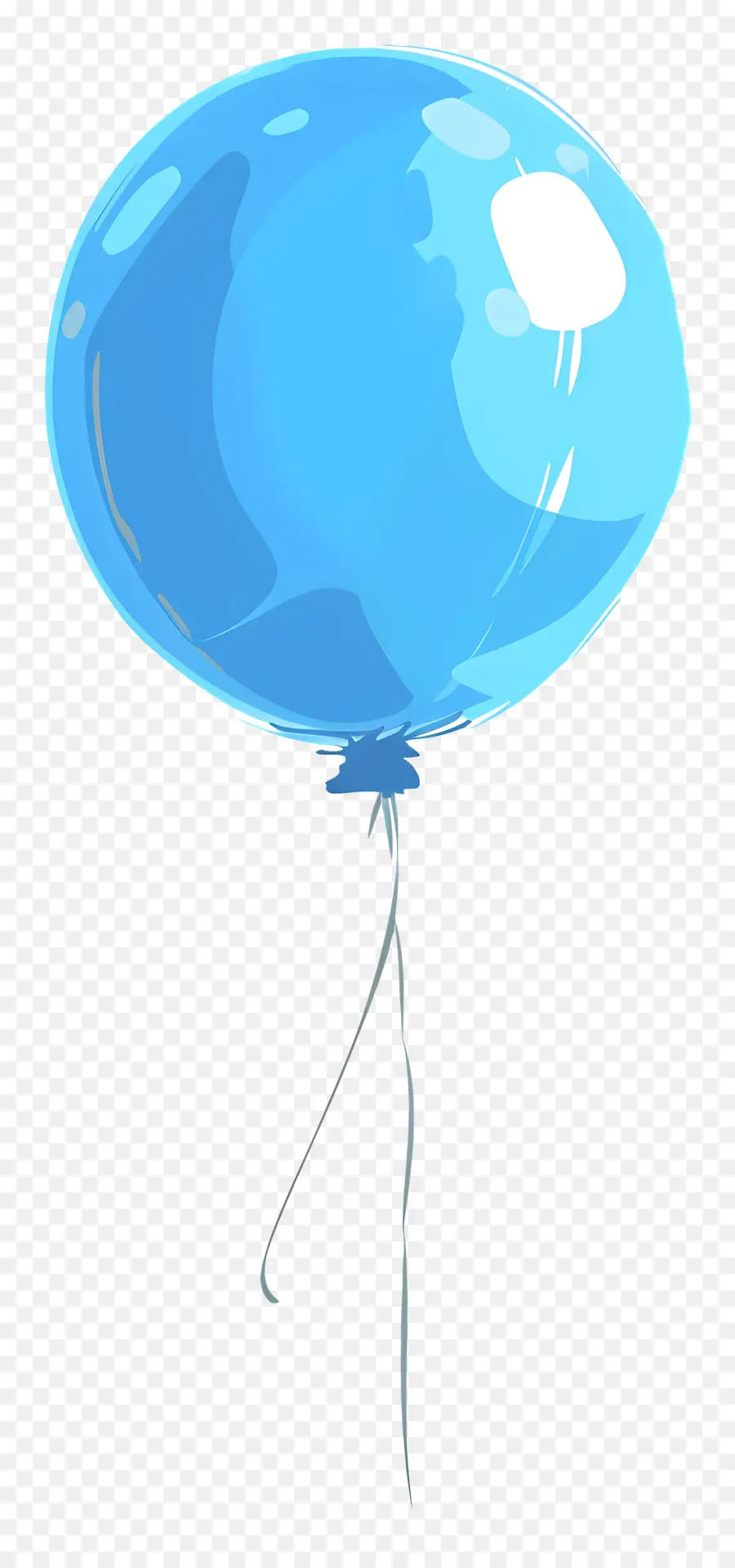голубой воздушный шар，плавающий PNG