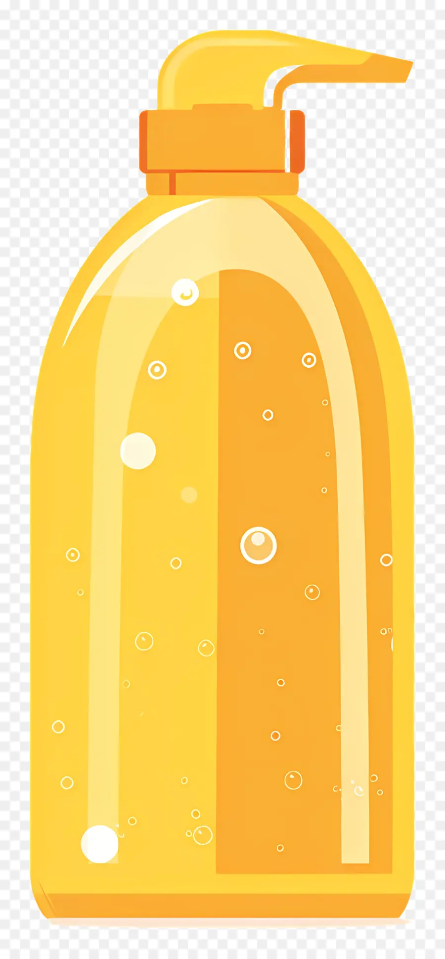 бутылка шампуня ，Желтый пластиковый контейнер PNG