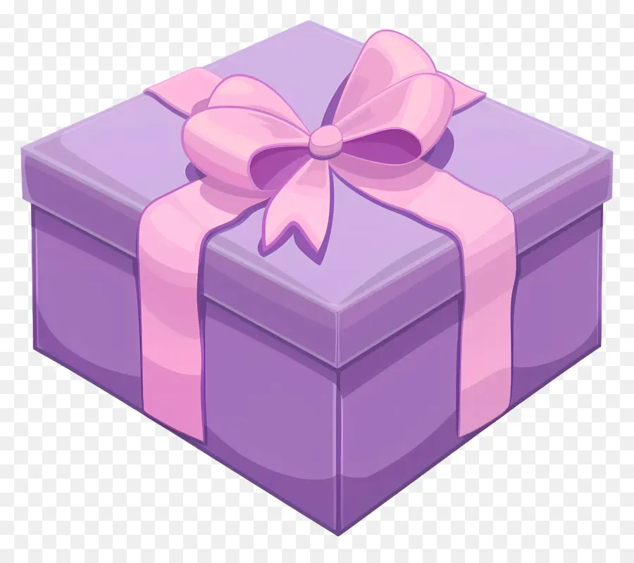 подарочная коробка，розовый лук PNG