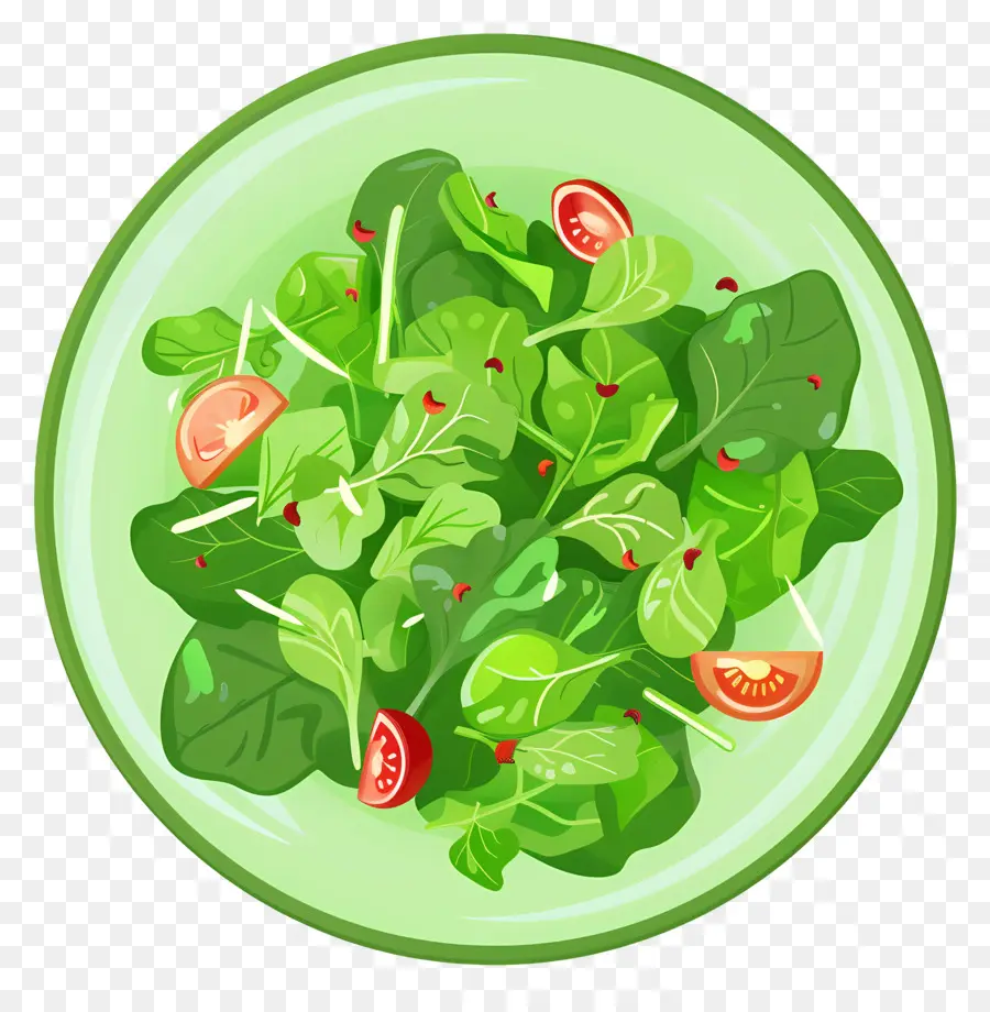 Зеленый салат，Салат из шпината  PNG