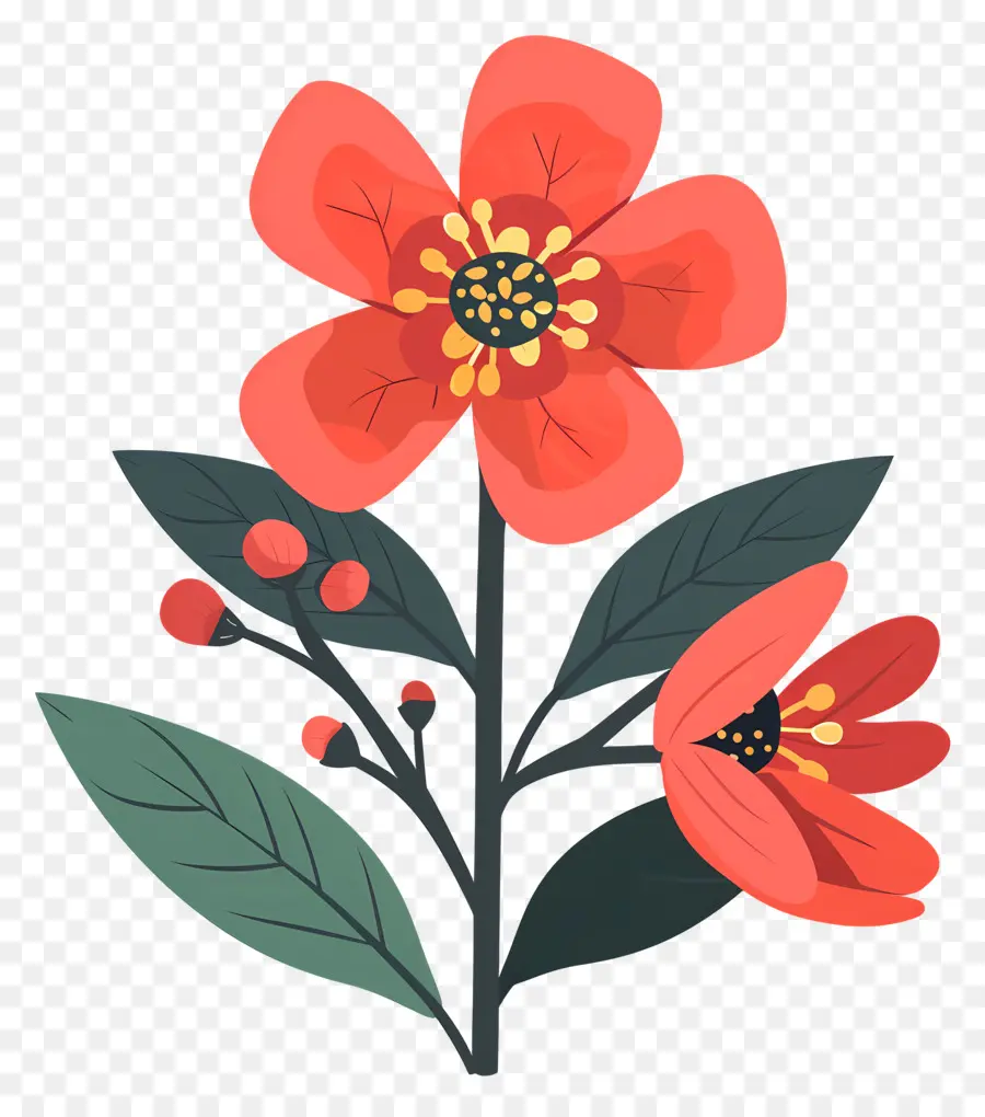 старинные цветок，оранжевый цветок PNG