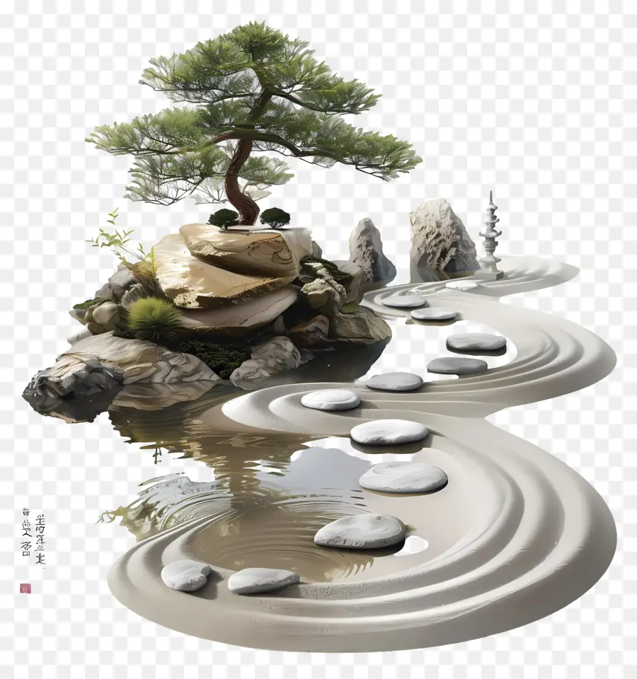 Дзен Сад，Japanese Garden PNG