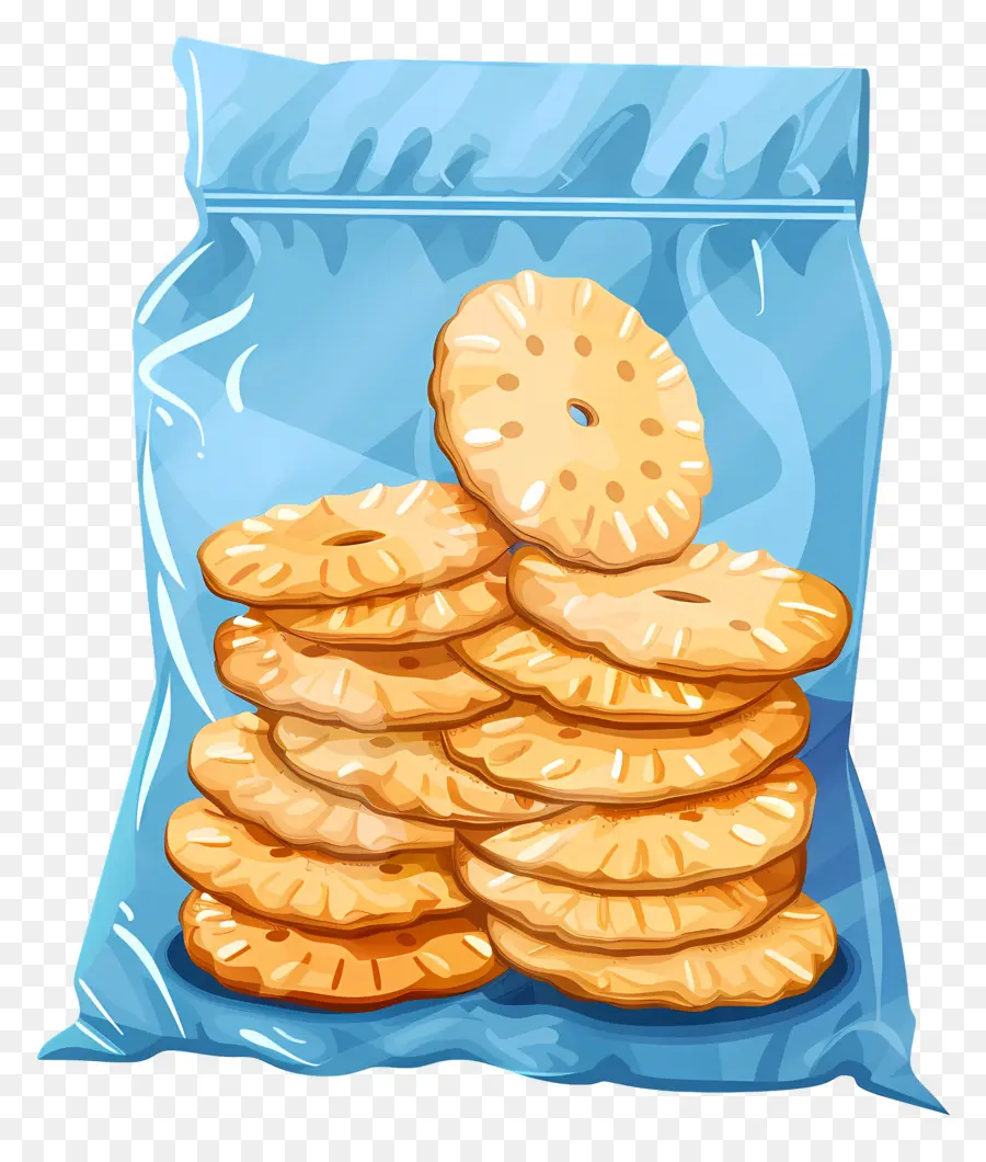 Cookies，Синий пластиковый пакет PNG