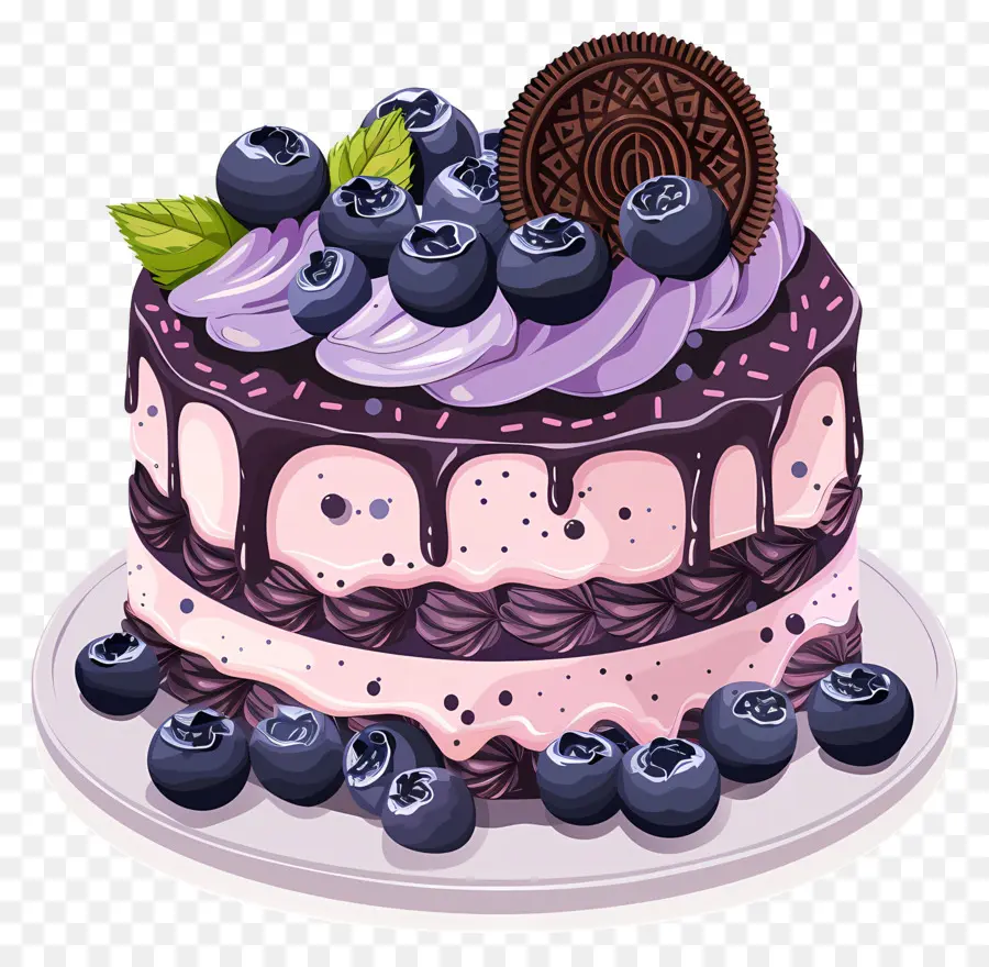 черничный пирог，многослойный торт PNG