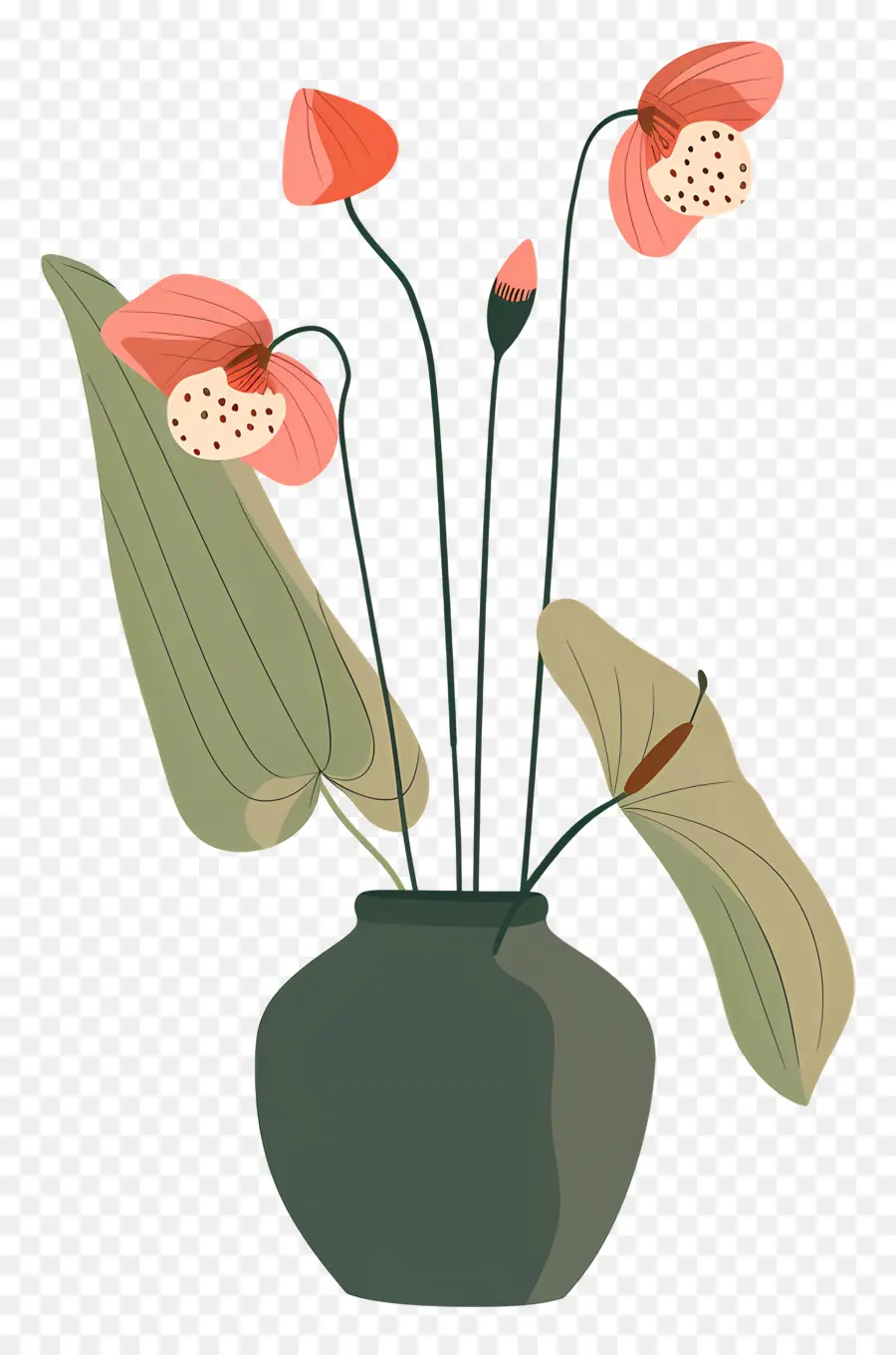 Насекомоядное растение ，Розовые цветы PNG