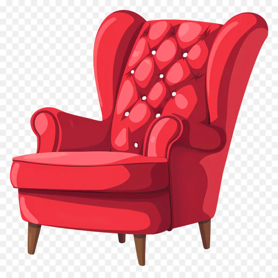 Armchair，Красное кресло PNG