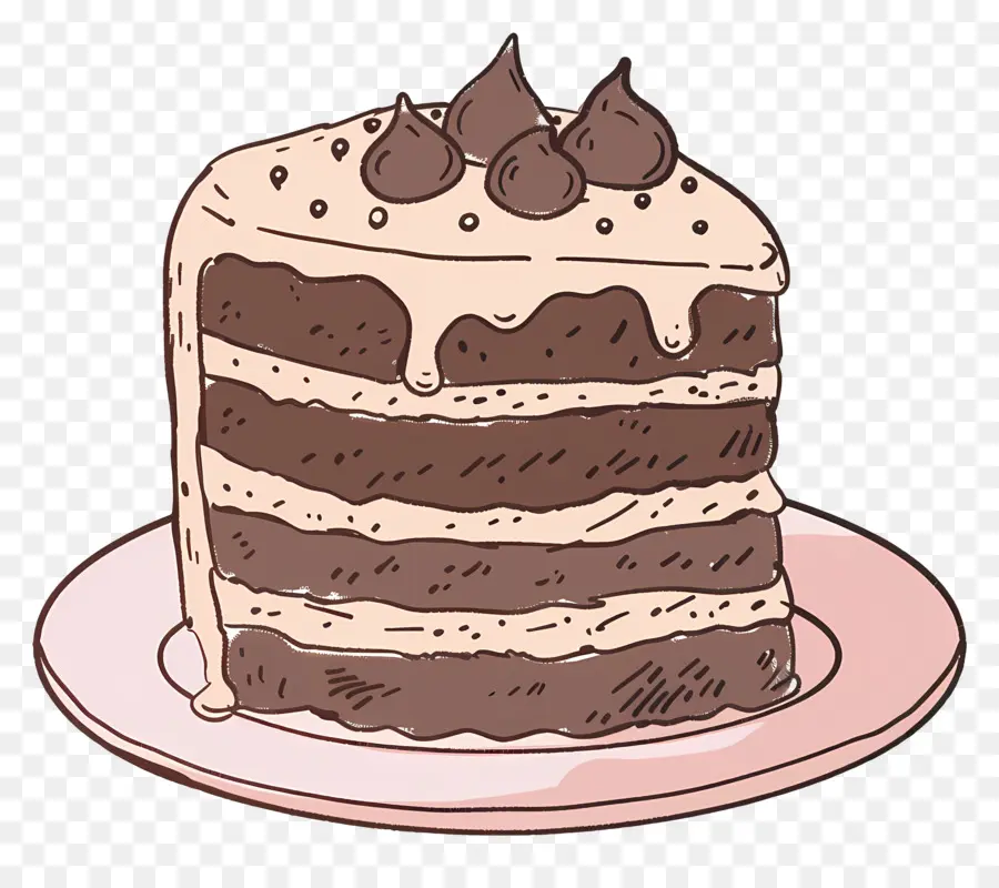 Шоколадный торт，Десерт PNG