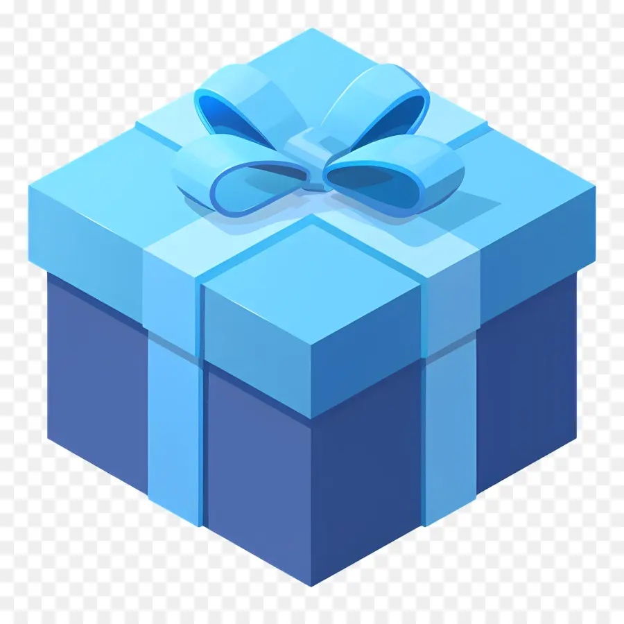 подарочная коробка，синий PNG