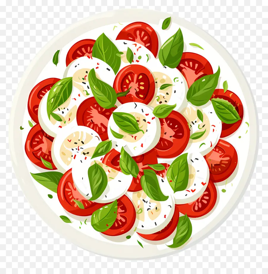 салат капрезе，Итальянская кухня PNG