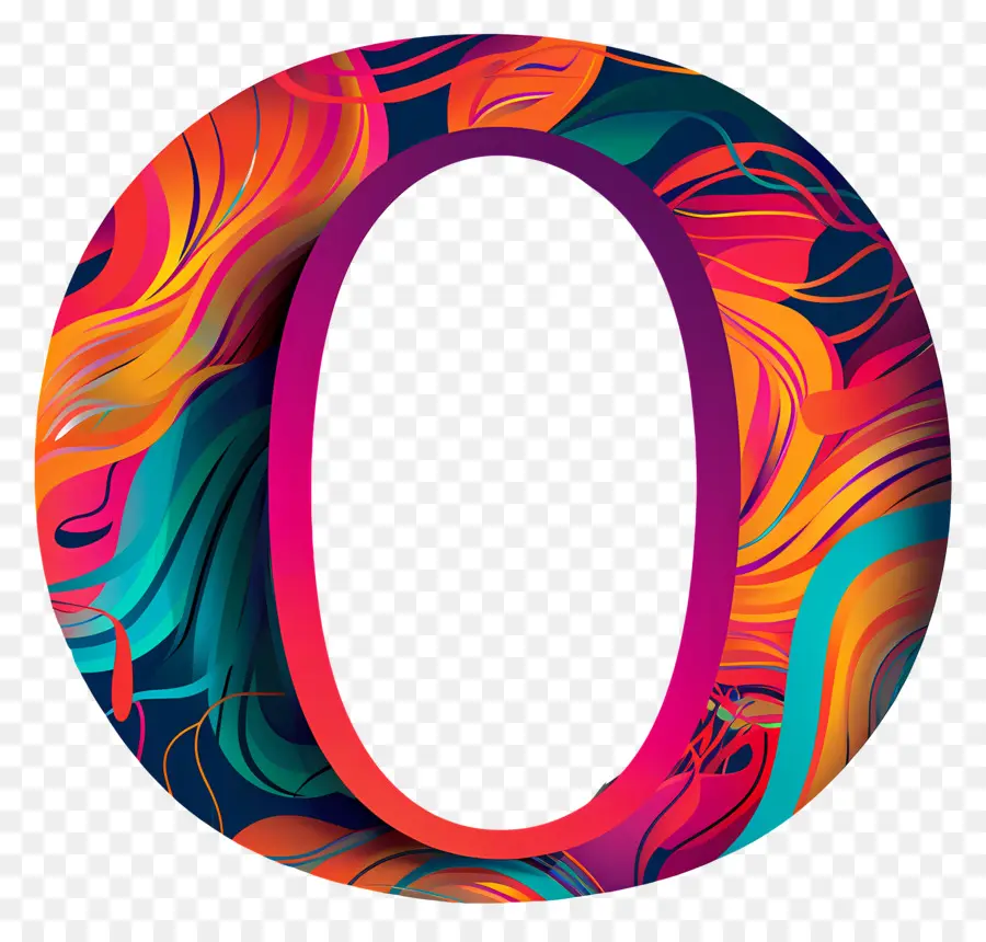 буква O，абстрактный дизайн PNG