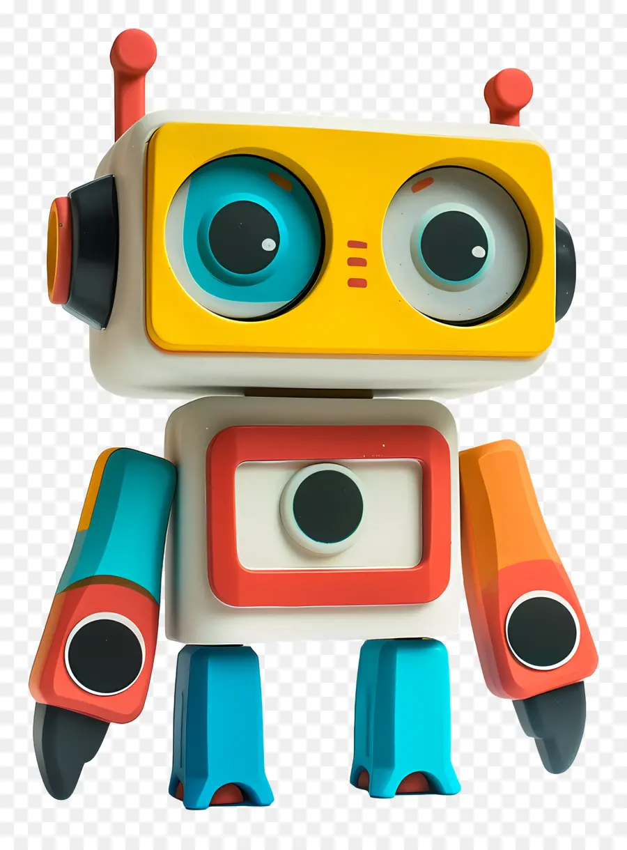 3D мультфильм，Игрушка Робот PNG