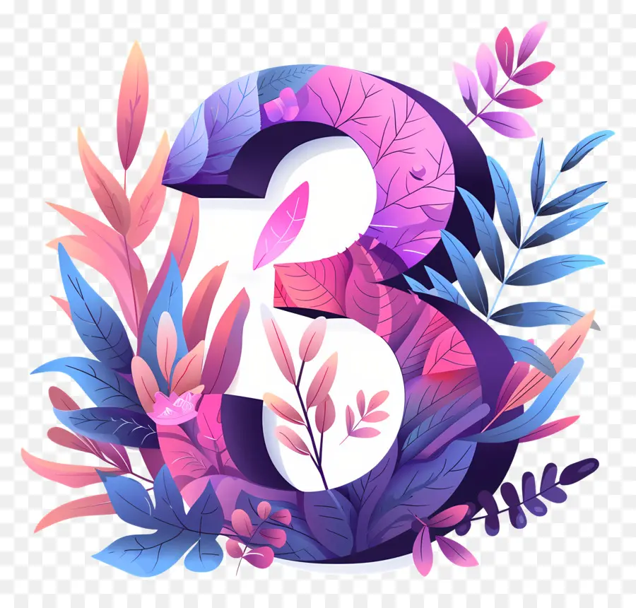 Номер 3，Floral Pattern PNG