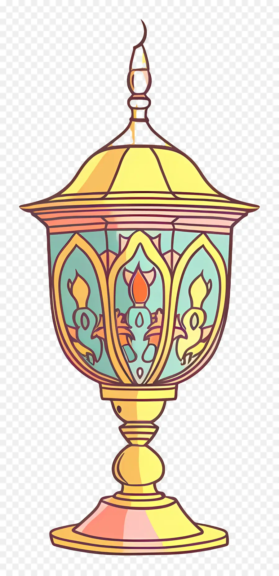 Исламская лампа，Золотая чаша PNG