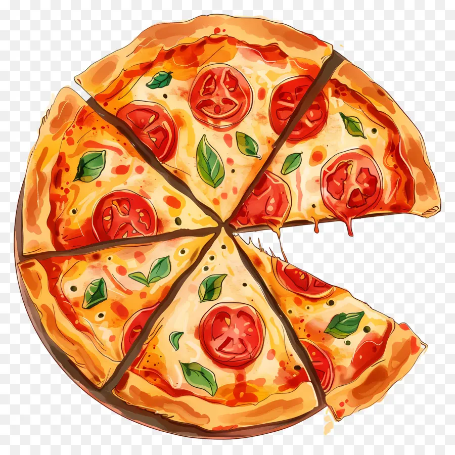Пицца，Еда PNG